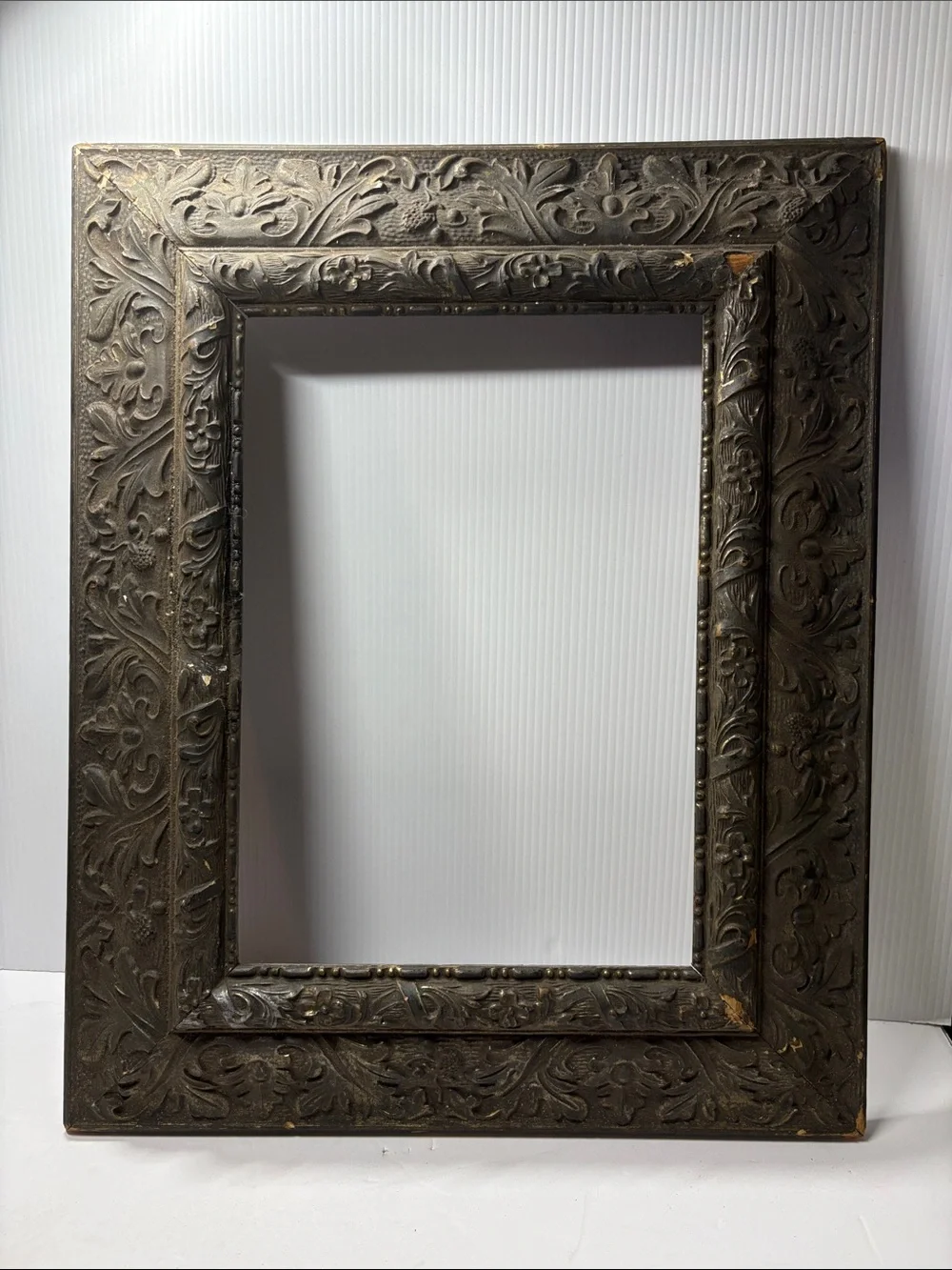 Ornate Carved Decorative Picture Frame in Dark Brown
